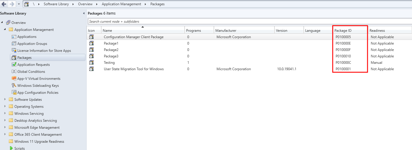 SCCM Packages