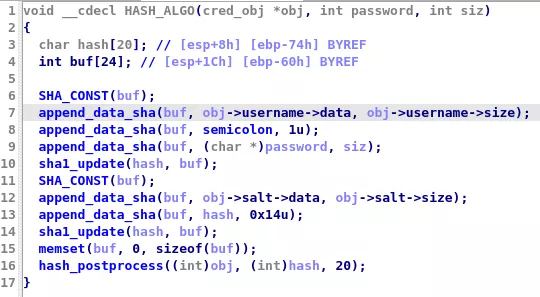 First hash pseudocode