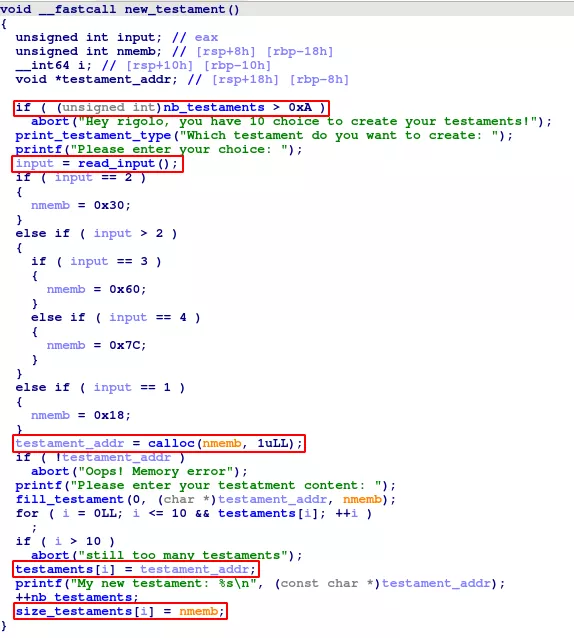 New testament function